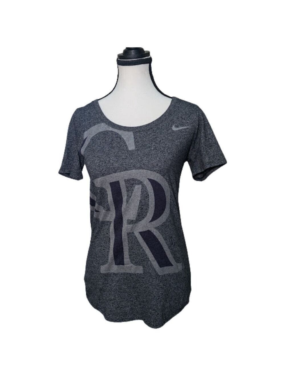Nike Colorado Rockies Graphic Athletic Tee – Women’s Small – Heather Grey Sporty